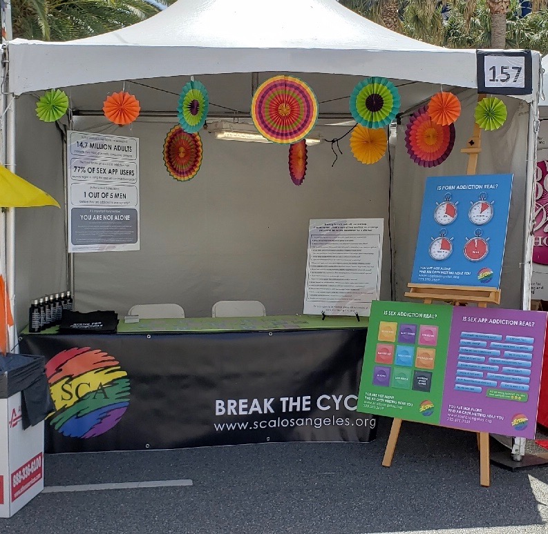 Los Angeles Pride outreach booth